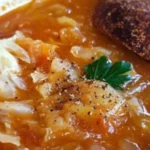 Best Hungarian cabbage soup with sauerkraut