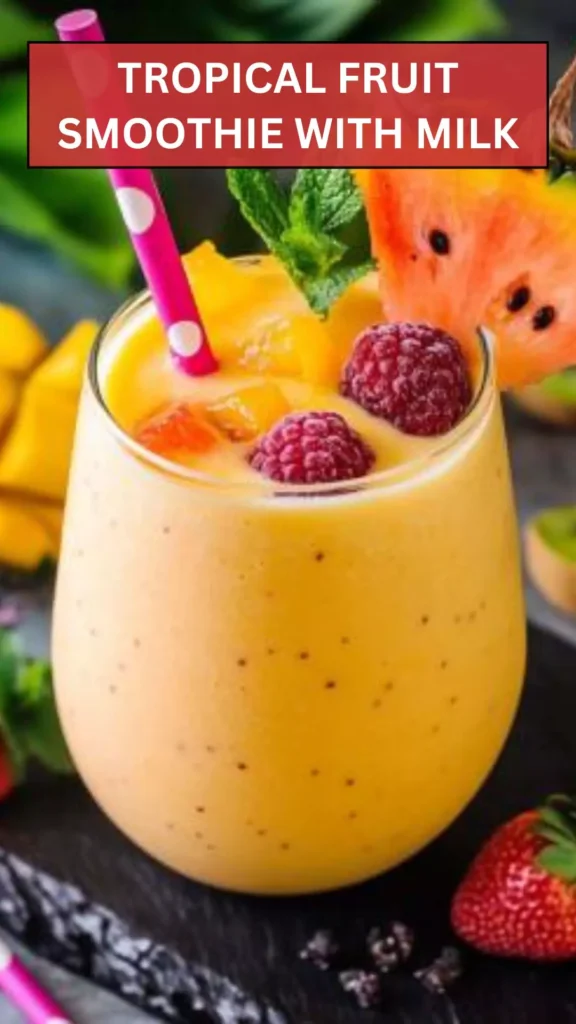 Best Tropical fruit smoothie with milk
