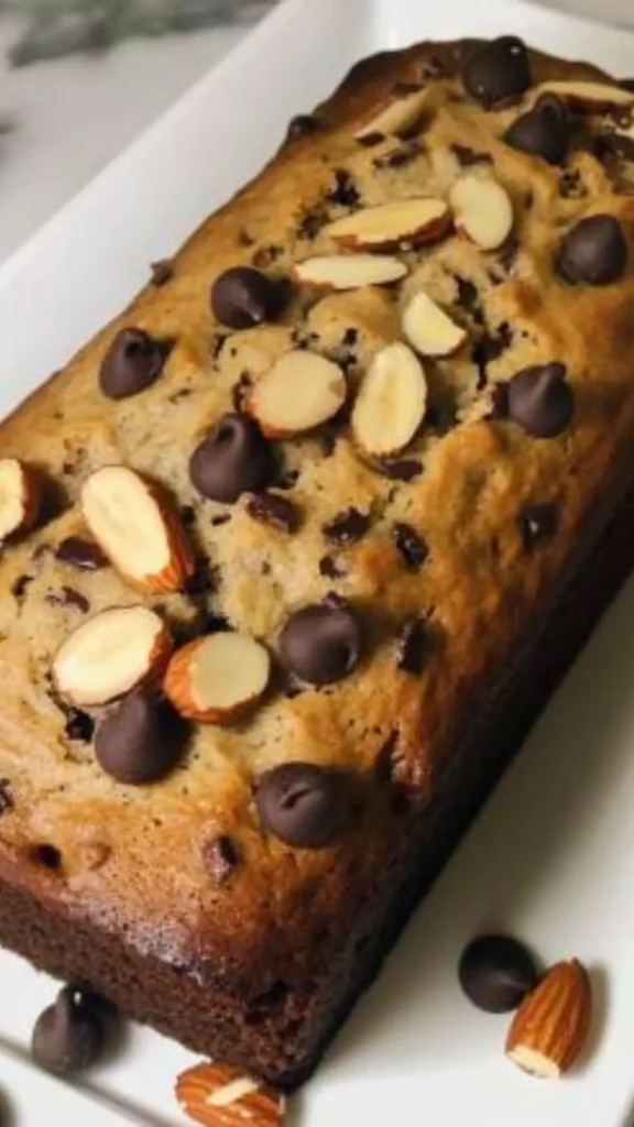 Easy Banana Bread With Almonds And Chocolate Chips
