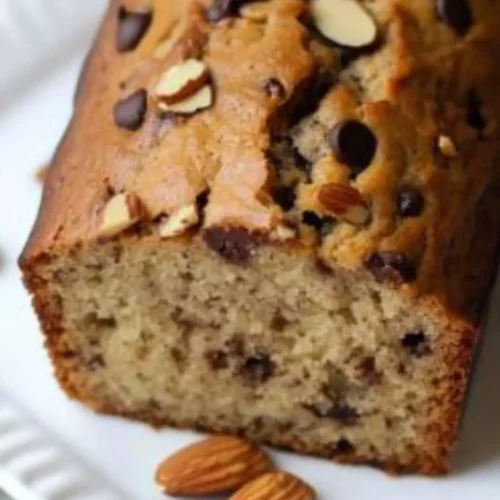 Banana Bread With Almonds And Chocolate Chips