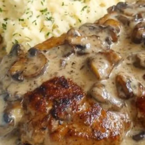 Poor Man’s Steak with Mushroom Gravy