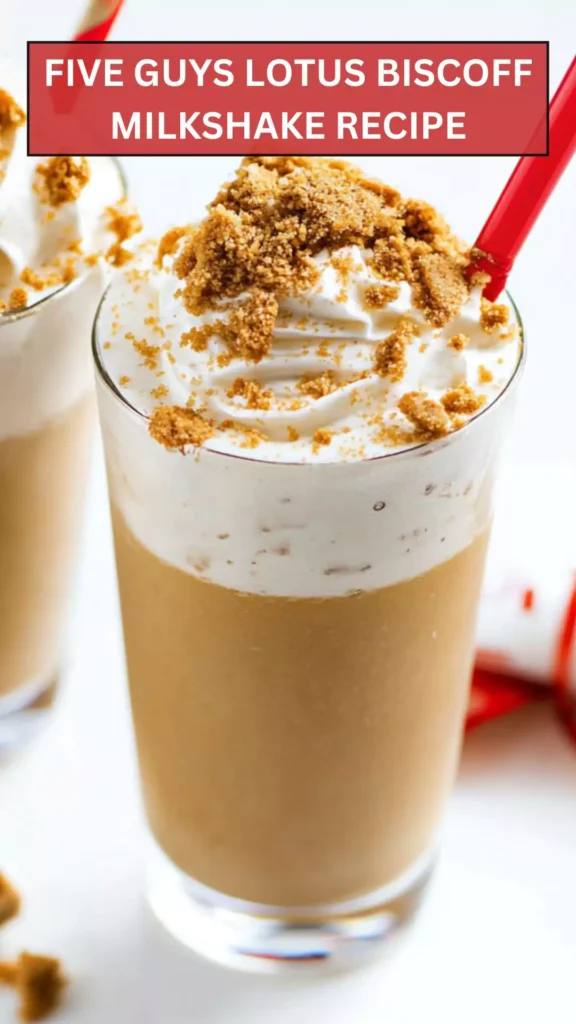 Best Five Guys Lotus Biscoff Milkshake Recipe
