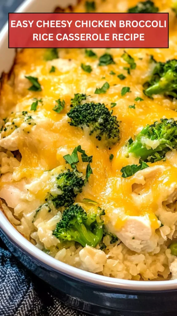 Easy Cheesy Chicken Broccoli Rice Casserole Recipe
