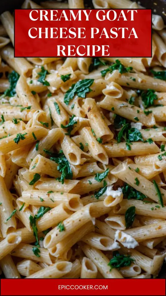 Creamy Goat Cheese Pasta Recipe Creamy Goat Cheese Pasta Recipe