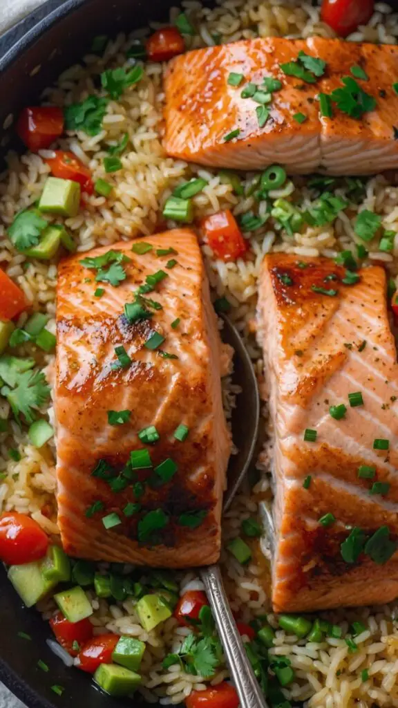 How to make Quick One Pot Salmon And Rice Recipe How to make Quick One Pot Salmon And Rice Recipe