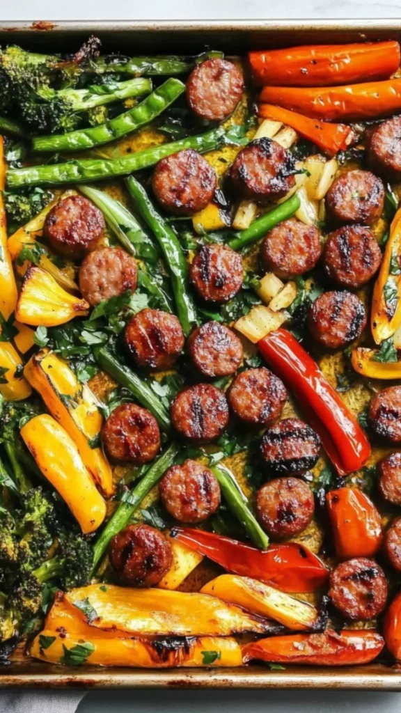 Easy Sheet Pan Sausage And Veggies Recipe Easy Sheet Pan Sausage And Veggies Recipe