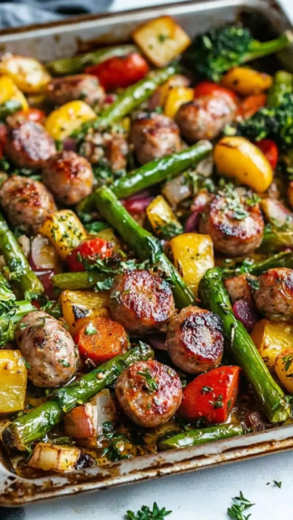 Sheet Pan Sausage And Veggies Recipe Sheet Pan Sausage And Veggies Recipe