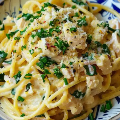 tuna creamy carbonara copycat recipe