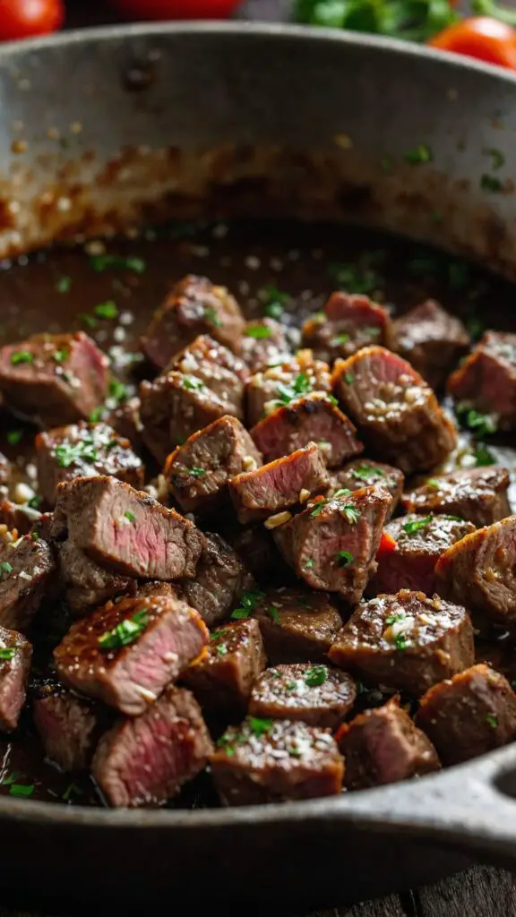 Garlic Butter Steak Bites copycat Recipe
